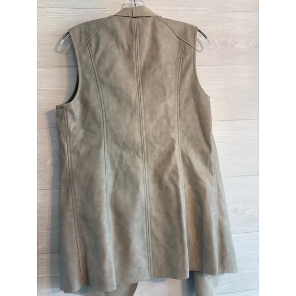 Joan Vass vest faux leather - Picture 5 of 6